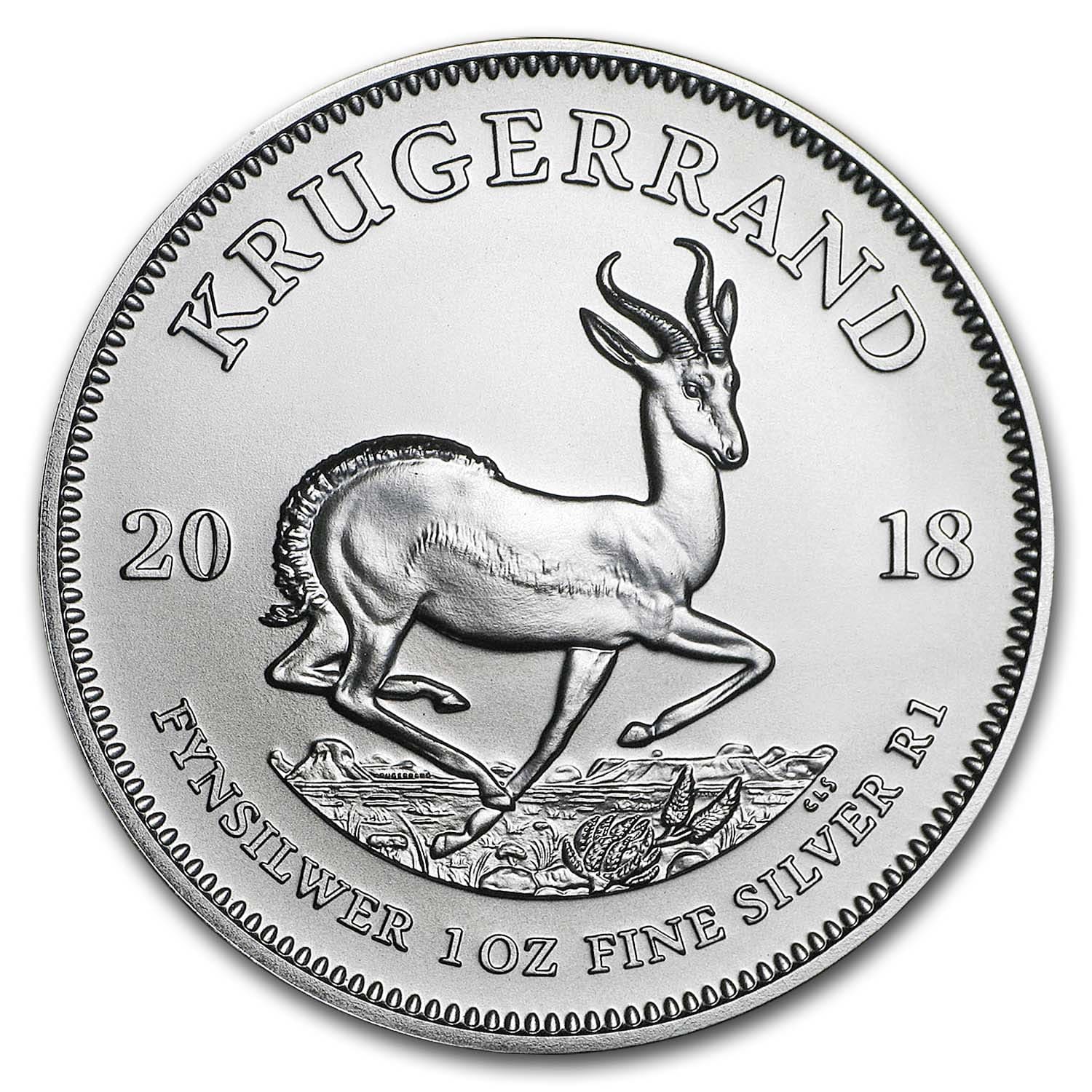 Lot of 10-2018 South Africa Silver Krugerrand 1 oz Brilliant Uncirculated